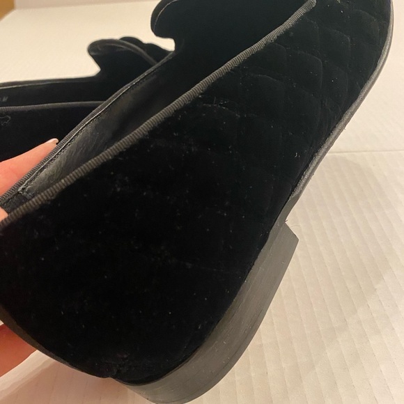 Massimo Matteo Men's Black Quilted Velvet Loafers 8.5 New - Picture 13 of 16